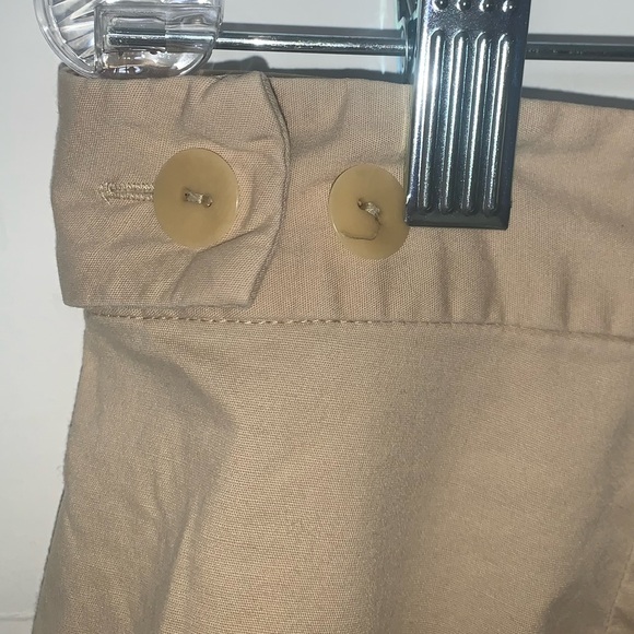 Eileen Fisher Lightweight Poplin Crop Pant Size M Neutral Beige Split Hem - Picture 3 of 8